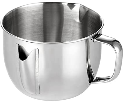 ESNY Colador De Aceite Olla Lata De Grasa,Separador De Grasa De Aceite Acero Inoxidable 304 Colador De Sopa De Aceite Tazón Separador De Grasa Gravy Profesional Mult Silver-1L