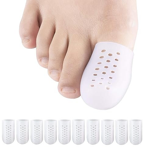 TSUWNO 10 pièces de Protection pour Pieds - Silicone Respirant pour Gros Orteils - Capuchons en Gel pour Soulager la Douleur et Protéger les Orteils