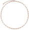 BONNYBIRD® Gliederkette Rosegold Damen Kette ohne Anhänger Edelstahl Schmuck Goldkette Gliederhalskette Frauen Schmuck Wasserfest Vergoldet Halskette