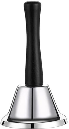 Aruicheng Handglocke Edelstahl Hand Glocke Hand Tischglocke mit Griff Service Bell Klassisch Handglocke Hand Bell für Hotelschalter Kirche Restaurant Schule Rezeption