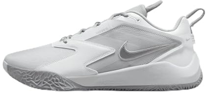 Nike HyperAce 3 - Zapatos de voleibol (FQ7074-001, polvo de fotón/blanco/M), Photon Dust/Blanco/Plateado Metálico, 39 EU