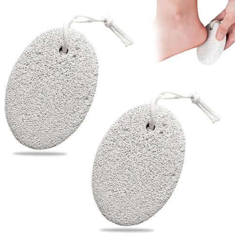 2 Pcs Pumice Stone for Feet and Hands – Foot Scrubber for Dead Hard Skin Removal – Natural Foot File and Callus Remover for Exfoliation