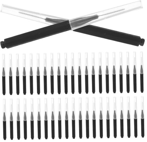 CALLARON 50piezas Cepillo Interdental Negro de Unidades Envueltos Individualmente Limpiador de Espacios Interdentales para Limpieza Dental y Cuidado de Encías Eliminación de Placa y Aliento