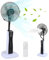 Eikuavons Ventilator mit Wasserkühlung, Standventilator, Ventilateur brumisateur mit Fernbedienung, Timer Standlüfter, Nebelfunktion, 3 Geschwindigkeitsstufen Bodenventilator Schwarz