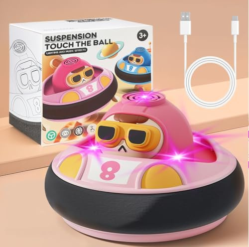 AUTTOYS Ballon de Foot Aéroglisseur avec Musique, Ballon de Foot avec LED, Air Power Football Enfant Jouet, Jeux Intérieur Extérieur Enfants Jouet Enfant 2 3 4 Ans