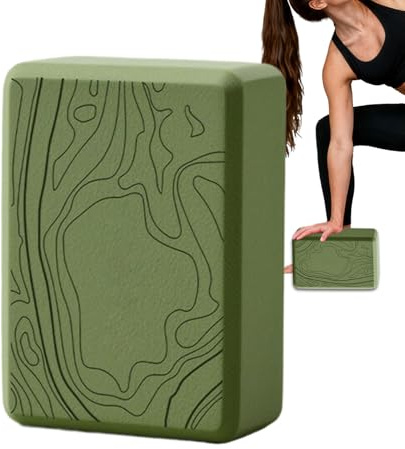 Mattone per yoga, 23 x 15 x 7 cm, mattoncini da palestra in EVA, antiscivolo, per donne e uomini, per esercizi in palestra, esercizi a casa, fitness, danza, meditazione, inginocchiarsi e seduti