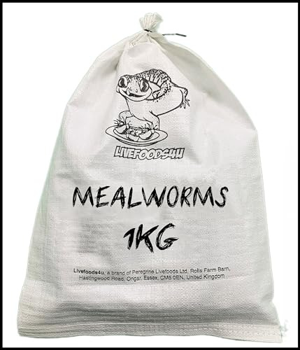 Livefoods4u Live Mealworms 1kg Bulk Bag (20-30mm) | Premium Live Food for Reptiles & Garden Birds | High Protein Natural Feeder Worms | Bearded Dragons, Geckos & Wild Birds