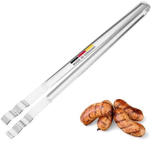 Westmark Pinza per barbecue e salsicce, Estremità ondulate, Acciaio inox, Lunghezza: 35,4 cm, Argento, 12752270