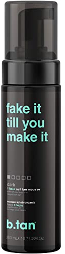 b.tan Espuma Autobronceadora Oscura | Fake It Till You Make It - 1 hora, Sin olor a bronceado falso, Apto para veganos, sin crueldad animal, 200ml
