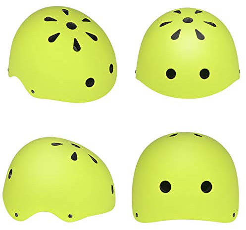 Multifunktions Fahrradhelm Kinder Jungen mädchen, Verstellbaren Schutzhelm Kinderhelm Skaterhelm, Sporthelm für Fahrrad Klettern Roller Skateboard (Grün,L(58-62 cm))