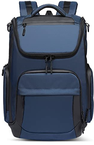 VARLIVOO Casual Herrryggsäck Stöldskydd Dagsäck Högkapacitets ryggsäck Passar 15,6 Laptop Skolryggsäck Business College Resependling Vattentät Polyester Blå