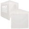 Defacto 2X Seitenteile 2m mit Seitenwand/Seitenteil und Fenster 200x186cm für Pavillon, Partyzelt, Faltpavillon Seitenwände Seitenwänden Weiß