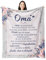Juratar® Oma Geschenk Zum Geburtstag, Personalisierte Superweiche Omas Decke aus Flanell, Geburtstagsgeschenk für Oma 157 * 132 cm
