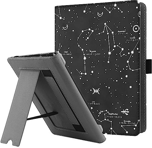 HGWALP Universal Ständer Hülle für 6-7 Zoll eReader,Premium PU Leder Ständer Cover mit Handschlaufe Kompatibel mit Allen 6 6.8 7 Kindle Paperwhite/Colorsoft/Kobo/Tolino/Pocketook/Sony eReader-COS