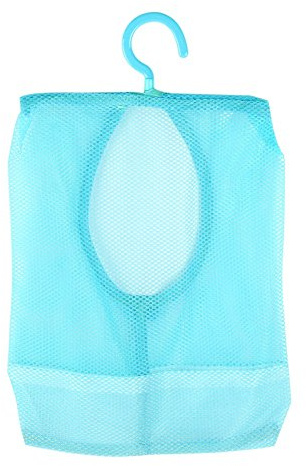 SEAFRONT Hängender Aufbewahrungstasche, Mehrzweck Badezimmer Aufbewahrungskorb Dusch Hängeregal Camping Mesh Socken Strümpfe, Kosmetik, Shampoo Hängeaufbewahrung Organizer Halter (Blau)