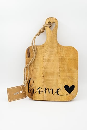 NoooS Innovation Boltze Deko Holzbrett „Home“ – Handarbeit Deko-Schild aus Holz | Lela Home Deko mit Schriftzug | Vintage Wanddeko für Wohnzimmer, Flur, Küche