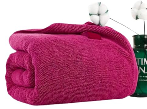 Extra stort premium överdimensionerat jumbo badlakan – 150 x 200 cm – 100 % egyptisk bomull handdukar supermjuka snabbtorkande och absorberande enormt badlakan 600 GSM (rosa)