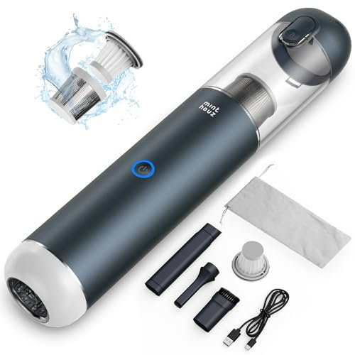 Minthouz Car Vacuum Cleaner Cordless Powerful 17000Pa, 3-in-1 Handheld Cordless Rechargeable 120W with Blower & Light, Portable Hand Vacuum Cleaner for Car/Home/Keyboard (Blue)