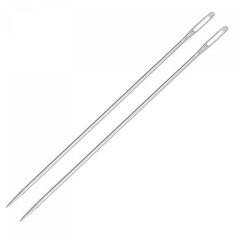 TOP-VIGOR 20 agujas de coser rectas de 1,6 mm de largo, 150 mm de longitud, bordado de ojo grande, agujas de coser a mano, agujas de costura de punta afilada para reparación del hogar y proyectos de