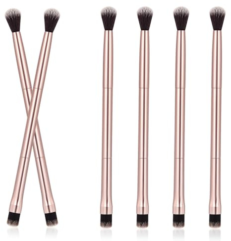 2 in 1, correttore per eyeliner, pennello per ombretto, da viaggio, set di pennelli per trucco, ombretto, applicatore, colore oro rosa