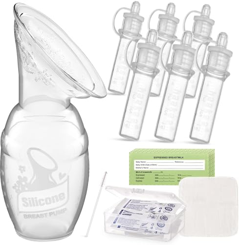 haakaa Gen.1 - Extractor de leche manual (100 ml, 4 ml, depósito colector de calostro, 6 unidades)