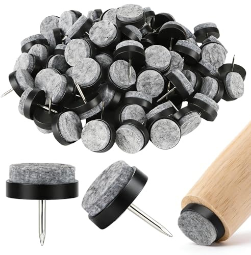 80 Pcs Clavo de Almohadilla de Mueble 22 mm de Almohadilla de Fieltro Tope Patas Silla Fieltro Patas Sillas Protectores para Suelo Almohadillas para Muebles de Madera Patas de Silla