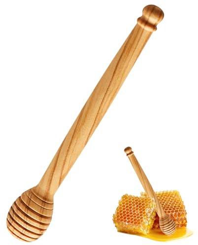 Natural Olive Wood Honey Dippers, Honey Sticks 15cm Durable Warp Resistant Preserves Honey Purity 1Pcs