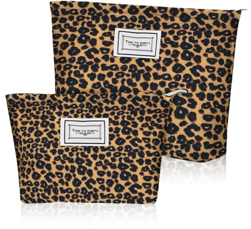 Aucuu Trousse de Toilette Voyage, Trousses de Maquillage en Tissu Tricoté, Trousse Maquillage Rétro pour Femme, Cosmétiques à Glissière Portable, Sac de Organiseur Cosmétique Sac de Maquillages Femme