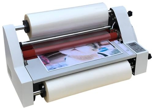 vanenferse Máquina Laminadora De Rollo En Frío Y Caliente, Laminadoras De Una Y Dos Caras, Maquina Laminadora De Escritorio, Pantalla Digital LCD, para Uso Comercial En La Oficina Escolar