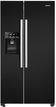 Hisense 535 Litre American Fridge Freezer - Black