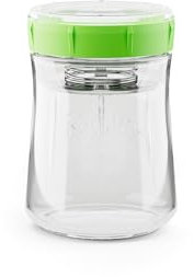 Kefirko Gemüse Fermentierglas Set | Gärglas für Gemüse, Sauerkraut, Kimchi, Früchten – BPA-frei, 900ml (Grün)