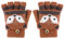 Fäustlinge mit Knopf Klappe Fingerlose Handschuhe für Kinder Kleinkinder Winter Warm Strickhandschuhe Plüschfutter Winterhandschuhe Herbst und Winter Fingerhandschuh Unisex (Fuchs-Rot)
