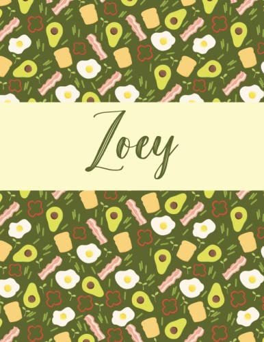 Zoey: Weekly Menu Planner & Grocery ListMeal Planner Cookbook For Eating Right