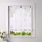 Heichkell Raffrollo ohne Bohren Voile Raffgardine mit Ösen Transparenter Vorhang mit Hakenaufhängung Ösenrollo mit Moderner Stickerei Grau BxH 100x140cm