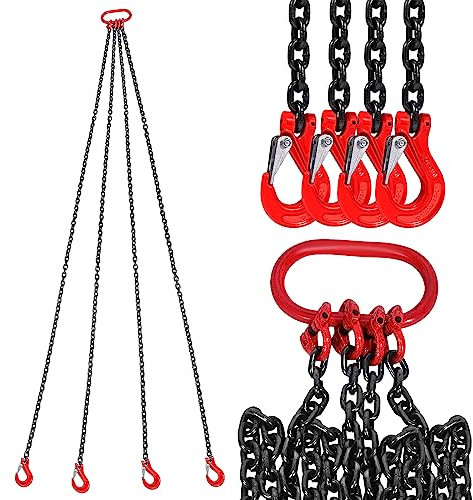 Yontwe Cadena de elevación de la Industria 2T 2m 4 Cadenas Elevador de Tambor de Cadena para grúa de montacargas Cadena con Ganchos