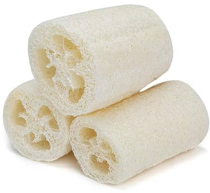 Esponja de lufa natural, esponja de baño de luffa, esponja exfoliante natural de pepino, esponja exfoliante de lufa natural, para lavado corporal