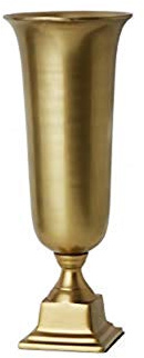 Serene Spaces Living 18-Inch Gold Pedestal Urn - Elegant Tapered Gold Vase for Flowers - Perfect as a Centerpiece for Home Decor, Weddings, Parties, and Events (Large- Pack of 1)