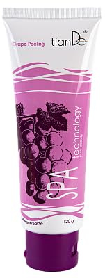 TianDe Peeling de Cara de Uva 30249, 120 g, Exfoliación Profunda con Extracto de Uvas, Colágeno y Aminoácidos, Limpieza Extra para Rostro, Manos y Cuerpo