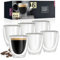 Moritz & Moritz Barista Torino 6 x 60 ml Espressogläser Doppelwandig - Espresso Tassen Set aus Glas für Heiß- und Kaltgetränke - Spülmaschinengeeignet