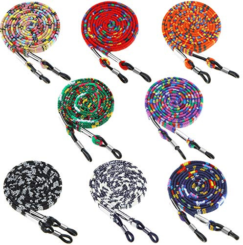 Frienda 8 Pieces Eyeglass Holder Strap Eyeglass Chain Cord Lanyard for Women(Eye-catching Colors)