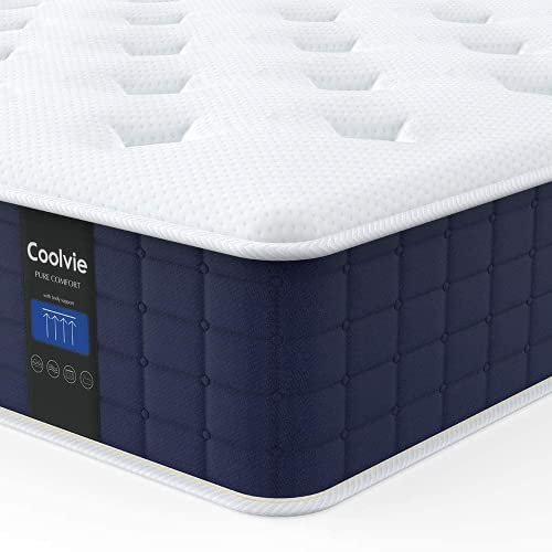 Coolvie Twin XL Mattress 10 Inch, Individual Pocket Spring with Memory Foam