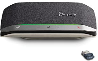 Poly Sync 20+ Bluetooth-Konferenzlautsprecher mit Bluetooth-Adapter USB-A (Plantronics) – persönlich & tragbar – Echo-/Geräuschunterdrückung – mit PC/Mac/Mobiltelefon verbinden – Teams, Zoom & mehr