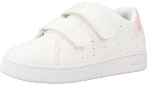 Geox B Eclyper Girl A, Scarpe da ginnastica Bimba 0-24, Bianco (White/Lt Pink), 24 EU