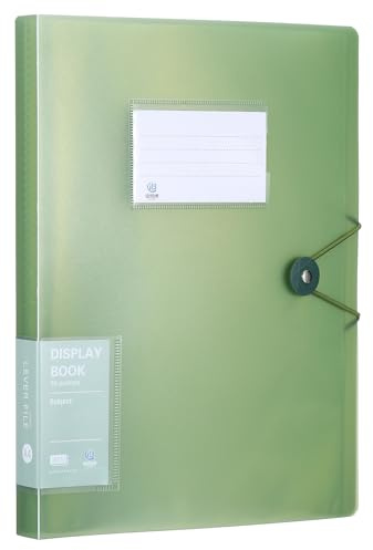 PATIKIL Cartella raccoglitore portfolio 12,1 x 10,6 pollici, display 1Pz Libro di presentazione 30 tasche maniche protettive in foglio di plastica trasparente per documenti artistici
