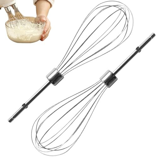 2 Pcs Beater Replacement Part, Stainless Steel Kitchen Whisk Attachment, 7.9 in Long Beater Mixer, Hand Mixer Accessories for Flour, Eggs, Frother, Cream