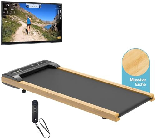 Skandika Walking Pad Nordik K6-H | Laufband für zuhause, 6 km/h, LED-Display, Fernbedienung, Kinomap | Fitnessgerät für Ausdauertraining, Büro, Home Office