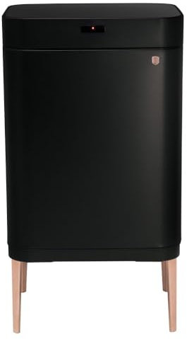 Berlinger Haus Abfallbehälter mit Sensoröffnung 60 l | Edelstahl Black Rose Collection | Hygienisch & Berührungslos | Modernes Design