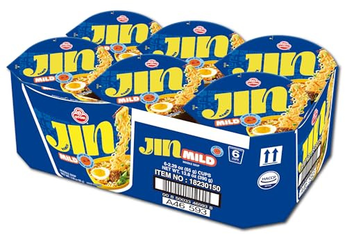 OTOKI Jin Ramen Mild |65g x 6er Cup-Ramen |Koreanische Instantnudeln |Würzige milde Ramyeon-Suppe |Schnell & einfach zubereitet in Minuten |Ideal als Snack oder Mahlzeit