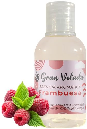 Esencia aromática de Frambuesa 1 Litro | Fragancia Dulce con Notas de Vainilla y Violeta | Perfecta para Perfumes, Jabones y Velas | Uso Profesional