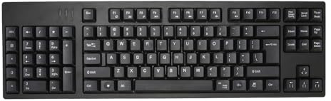 Left Handed Keyboard 109 Keys Micro USB Ergonomic Layout Plug and Play Office Keyboard for Business Accounting Designer US Layout English Keyboard